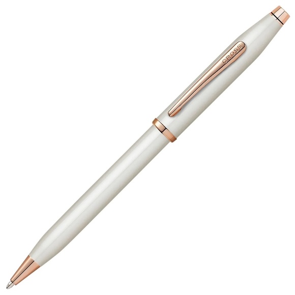 Cross Century II Pearl White with Rose Gold appts Ballpoint Pen New in Box - Picture 1 of 2
